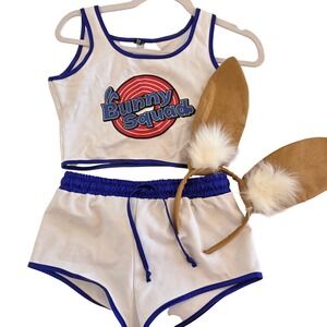 Forplay Bunny Squad Lola Bunny Costume Set White Blue 3pc S/m